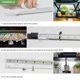 Wiaxulay LED grow light strip suitable for hydroponics and succulents in home setups