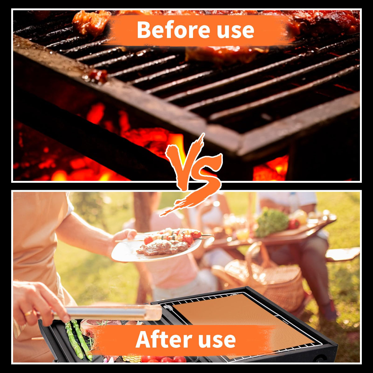 WIBIMEN non-stick grill mats are easy to clean and dishwasher safe