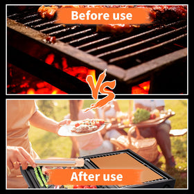 WIBIMEN non-stick grill mats are easy to clean and dishwasher safe
