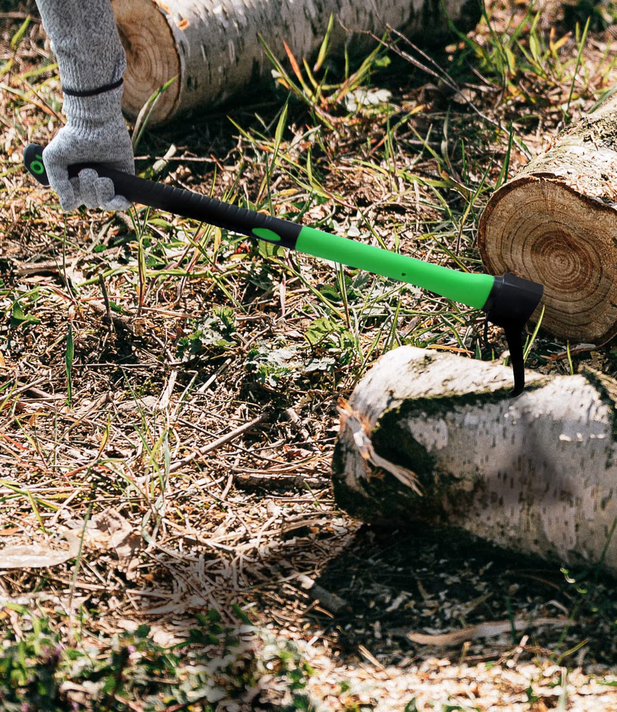 WICING Hookaroon firewood transfer from ground to cart or truck.