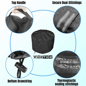 WICKTICK 600D Oxford fabric offers heavy-duty tear resistance