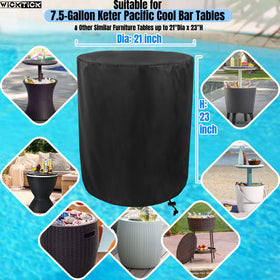 WICKTICK Pacific 7.5-gallon cooler cover snugly fits to keep ice intact.