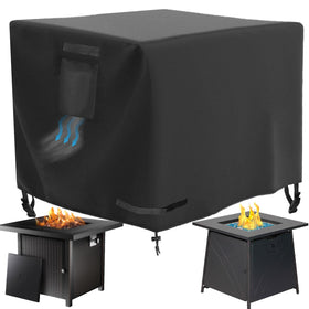 WICKTICK square fire pit cover protects 30x30 from rain and snow