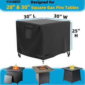 WICKTICK square cover with windproof buckles stays secure during storms