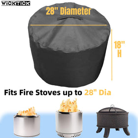 WICKTICK waterproof fire pit cover with PVC liner for all-weather use