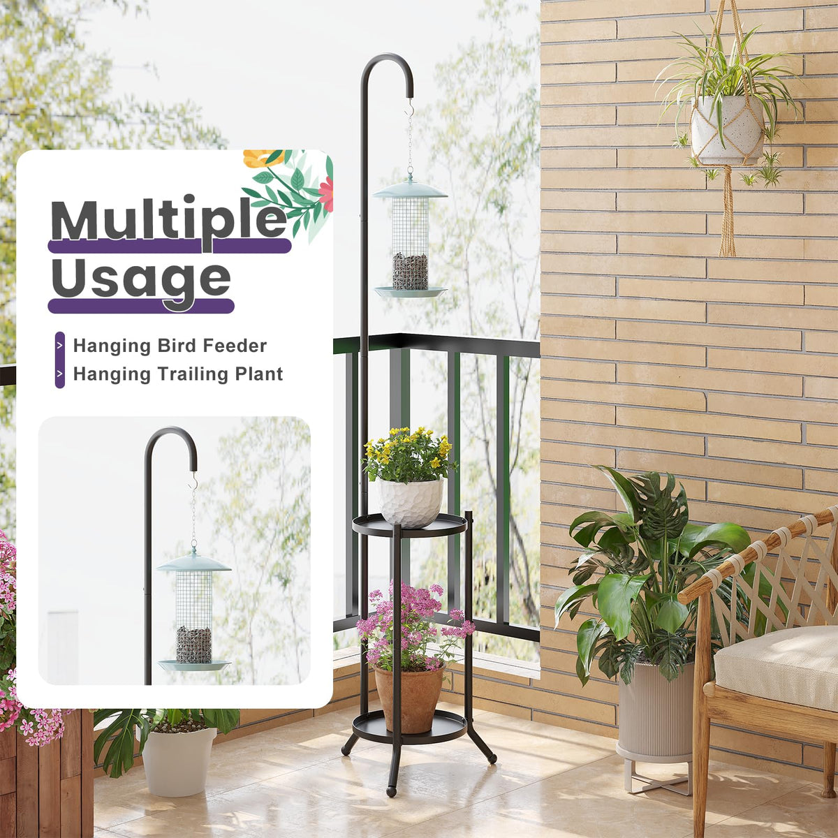 Wieghda adjustable-feet stand stays level on uneven floors.