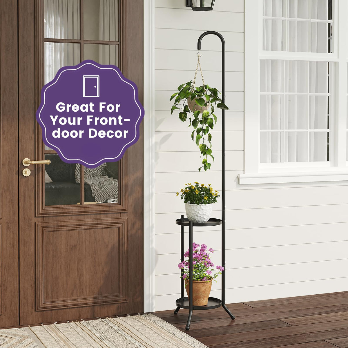 Wieghda trailing plants hanger adds versatile display option.