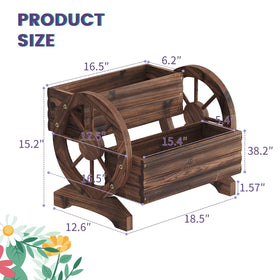 Wieghda wagon planter sturdy construction suitable for seasonal planting