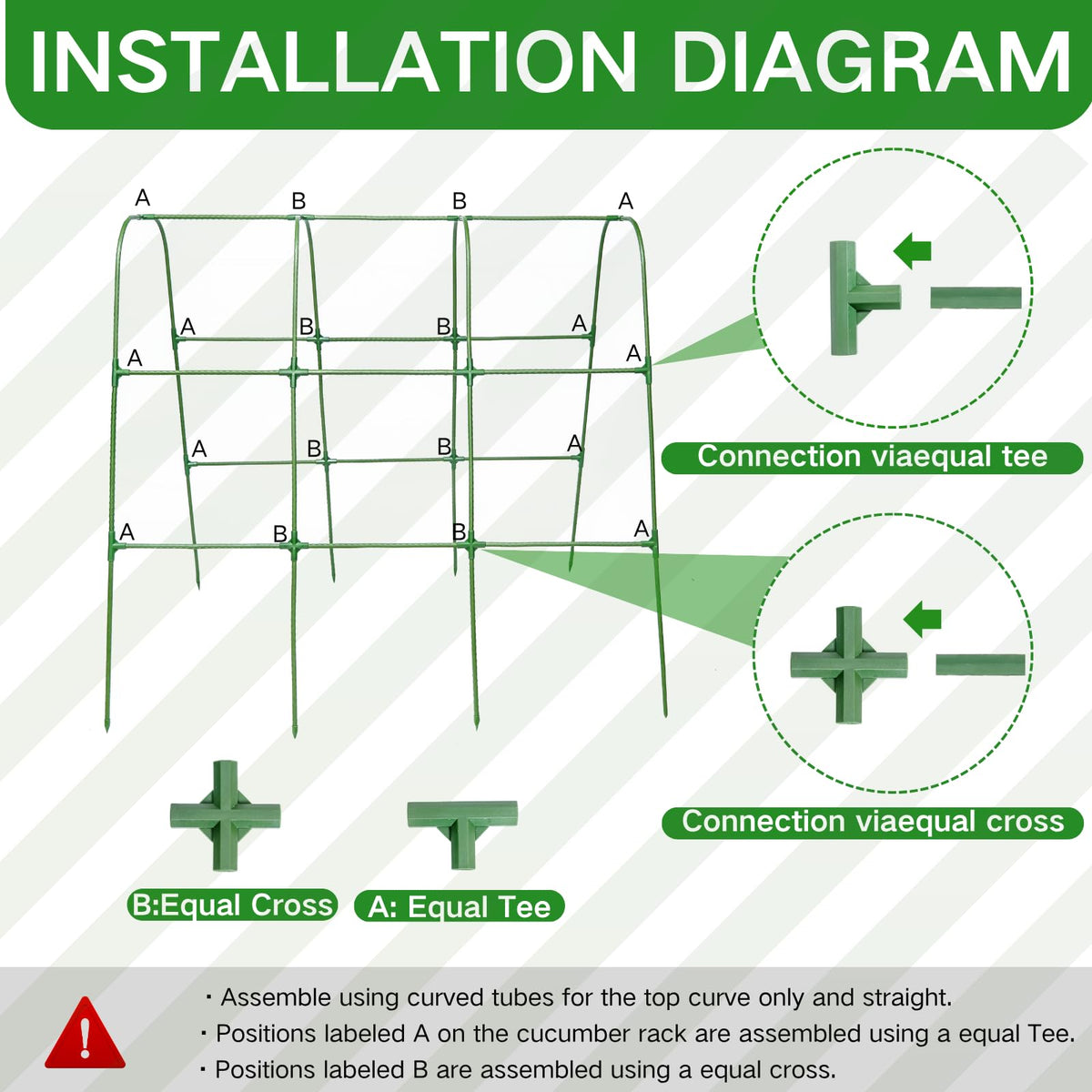 Wikdey multi crop trellis supports raspberries and cucumbers for easy harvesting.