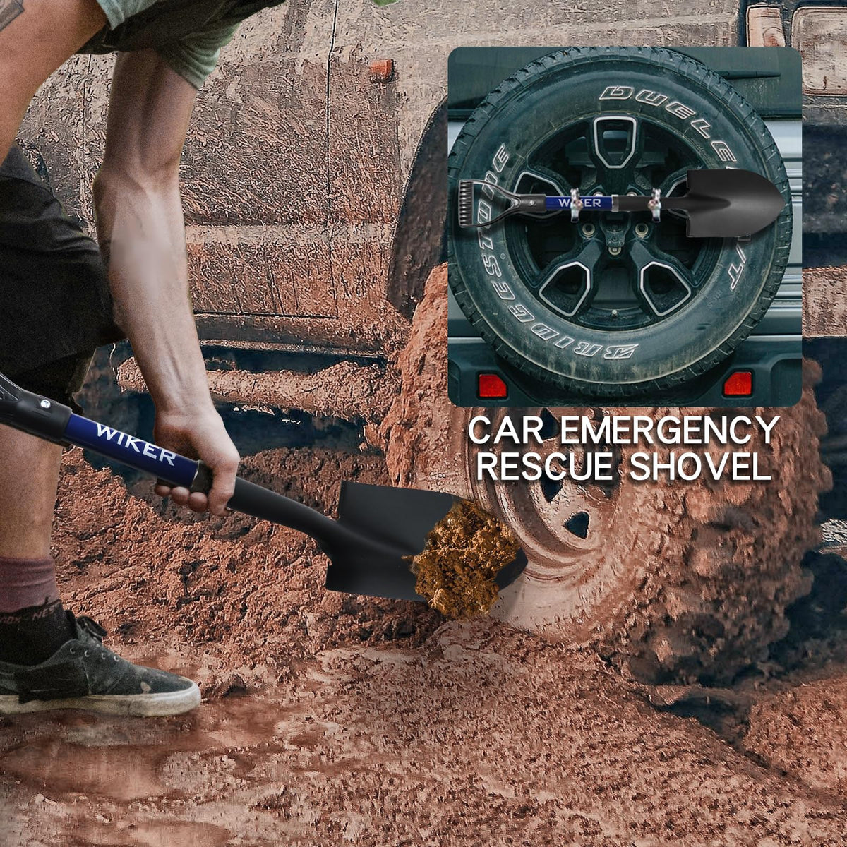 WIKER Kids Shovel ergonomic D-hand grip supports comfortable digging.