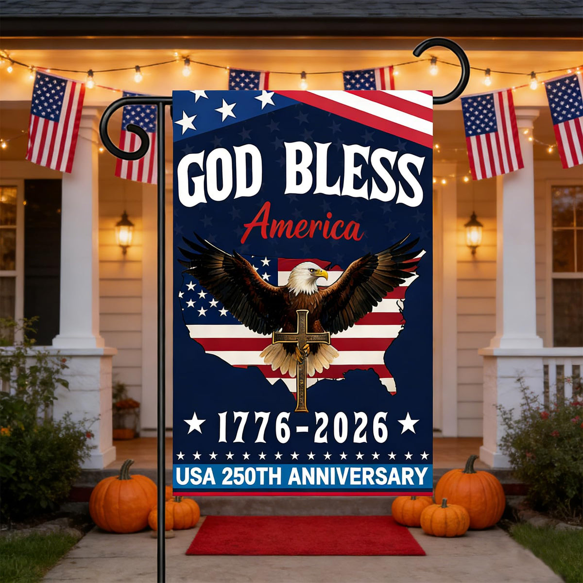 WIKFZRO patriotic flag suits Independence Day and year-round decor.
