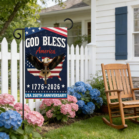 WIKFZRO USA flag double-sided view ensuring visibility from all angles.