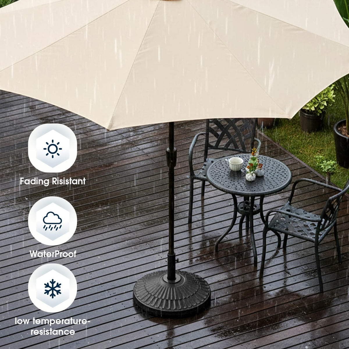 wikiwiki sturdy outdoor foundation anchors shade areas on patios, decks, and pools.