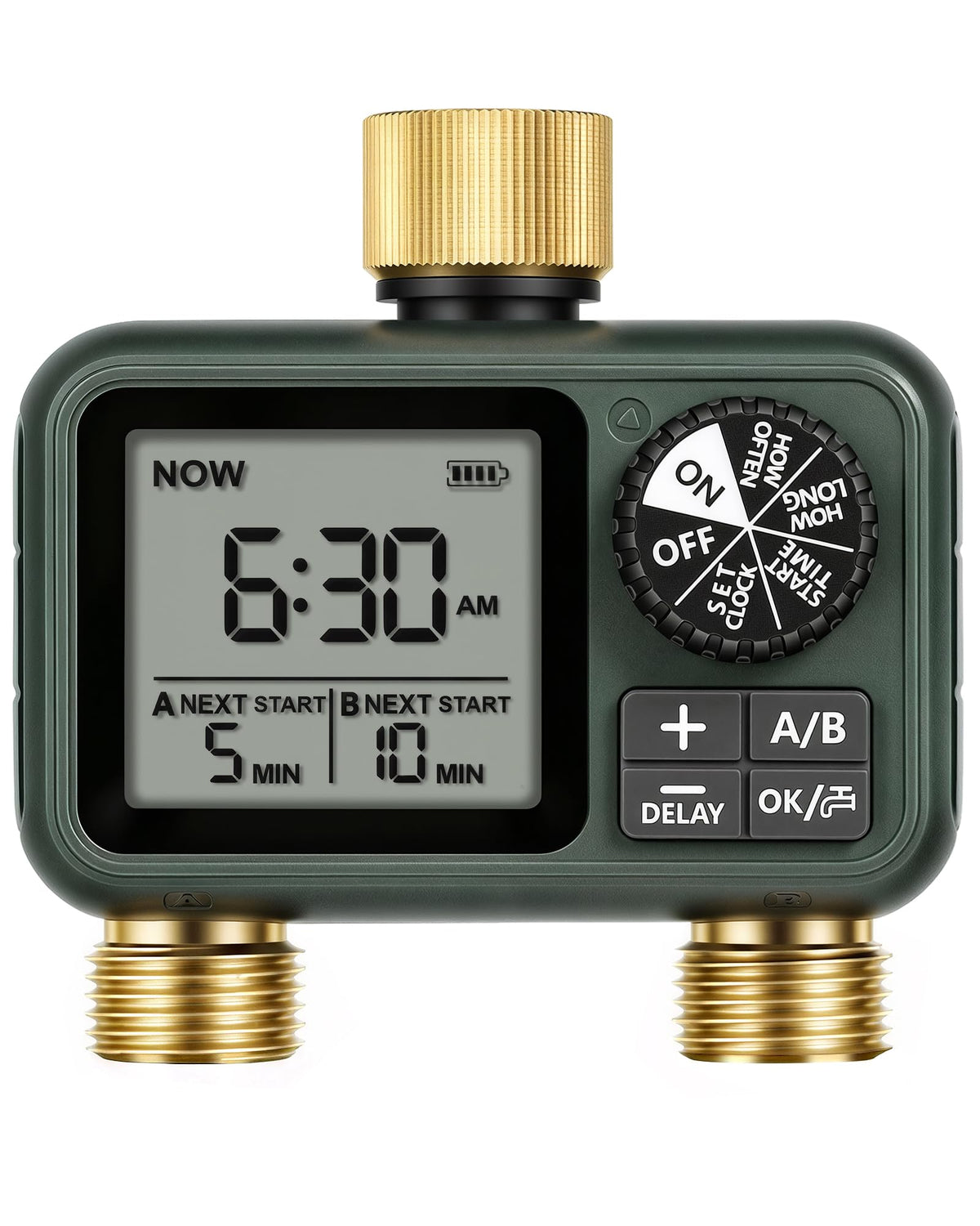 WILAWELS brass sprinkler timer exterior shows rugged build for durable outdoor watering.
