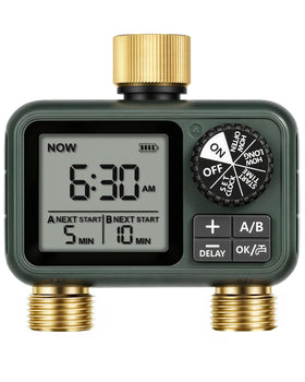 WILAWELS brass sprinkler timer exterior shows rugged build for durable outdoor watering.