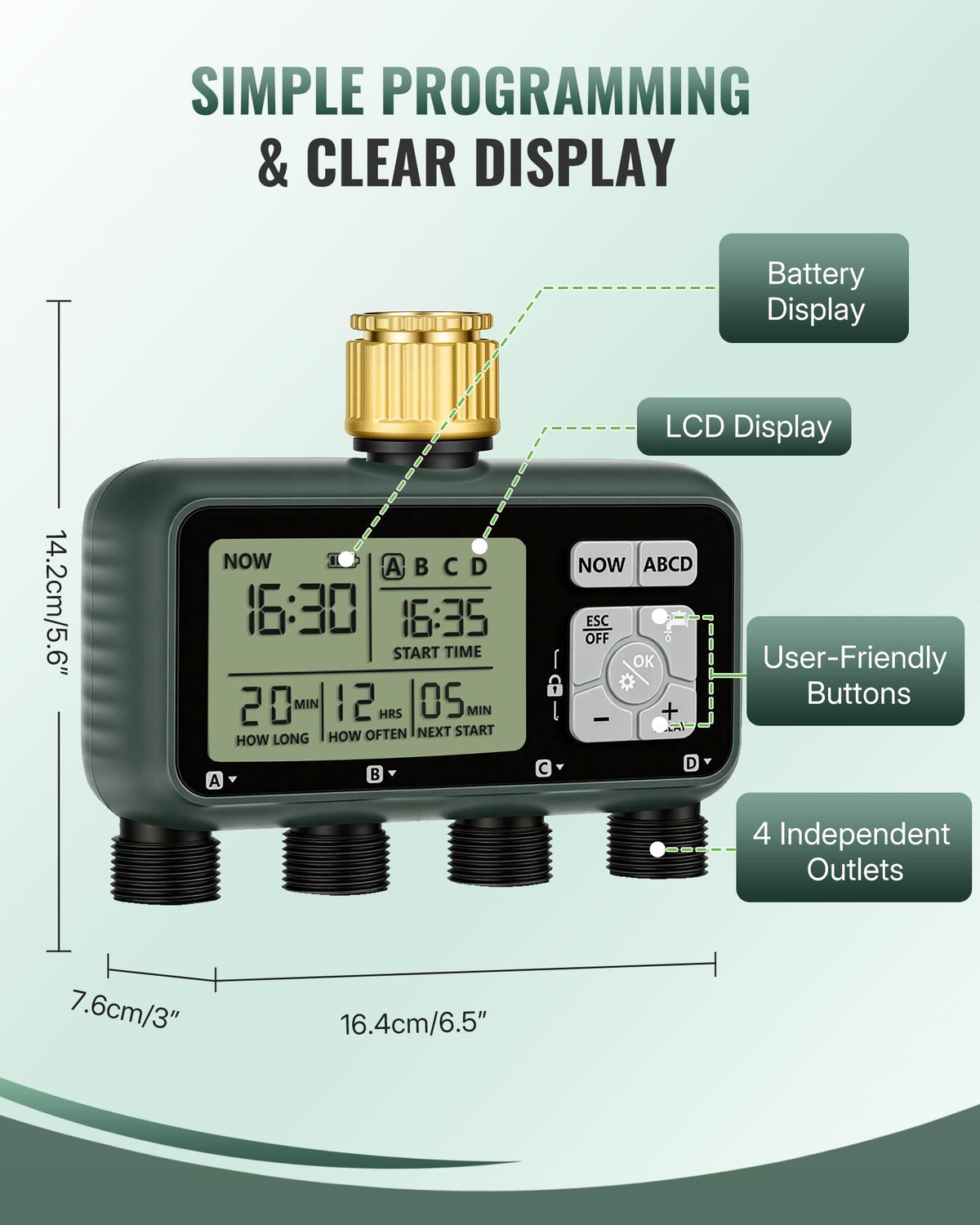 WILAWELS irrigation control panel and display for easy scheduling.