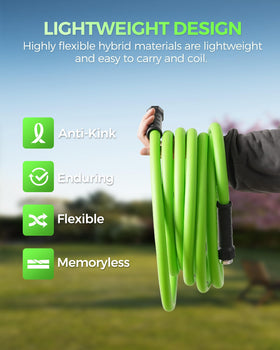 WILAWELS garden hose lightweight design for easy handling and storage