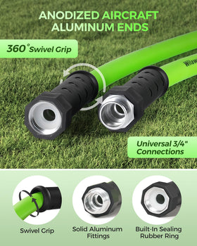 WILAWELS garden hose UV-resistant coating withstands outdoor sun exposure