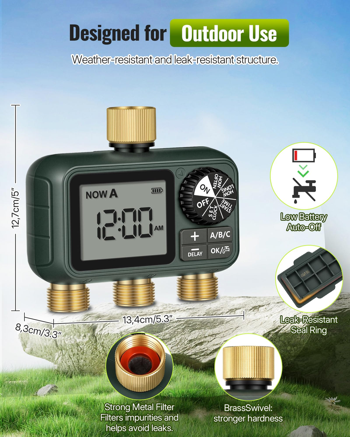 WILAWELS metal filter screen reduces leaks for reliable irrigation.