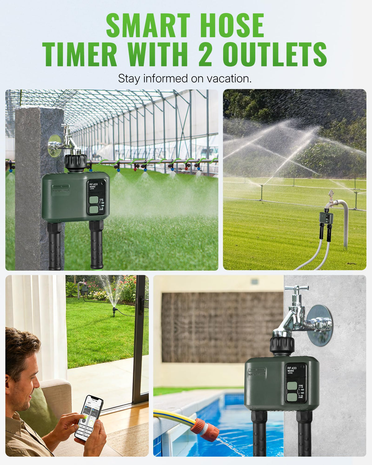 WILAWELS IP54 outdoor timer withstands weather conditions.