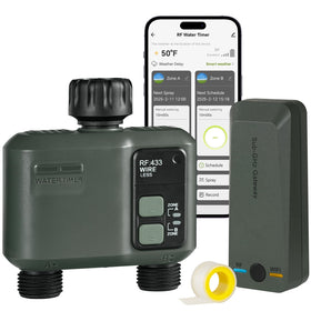 WILAWELS WiFi water timer for outdoor hose with app control.