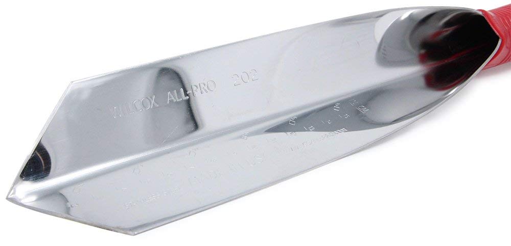 Wilcox All-Pro 14 inch trowel depth markings for precise bulb planting
