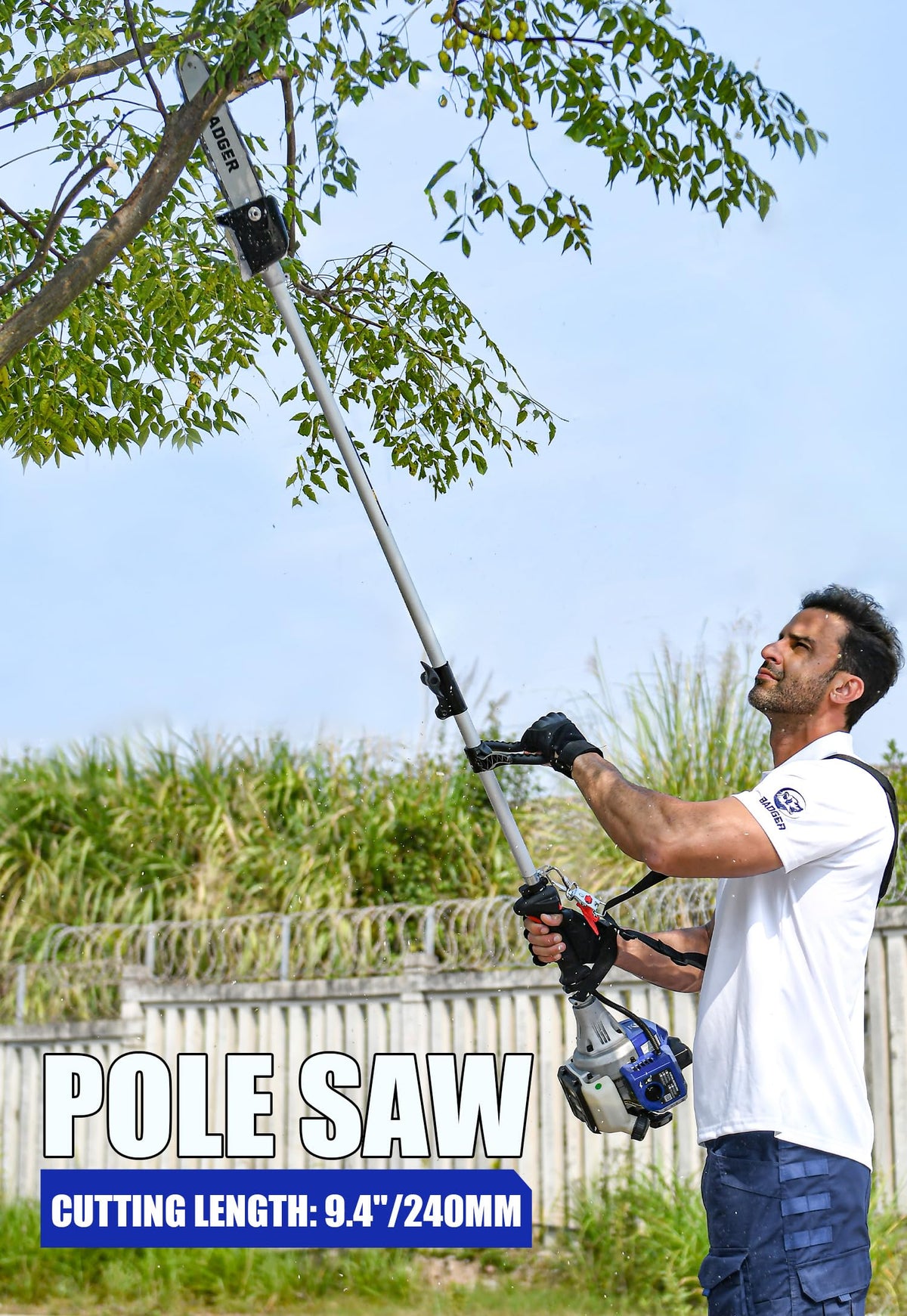 Wild Badger Power 26cc weed wacker brush cutter handles tough undergrowth.