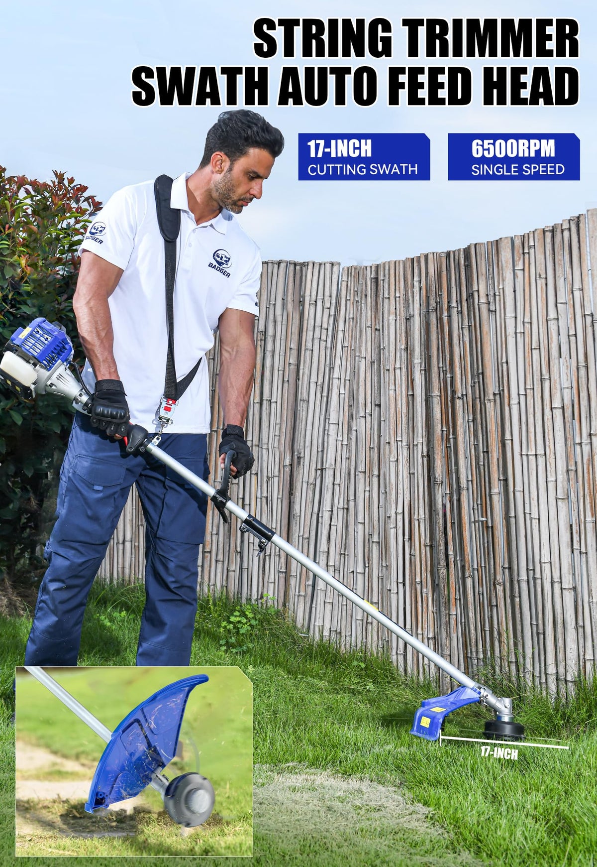 Wild Badger Power 9-inch wheeled edger for precise lawn edges
