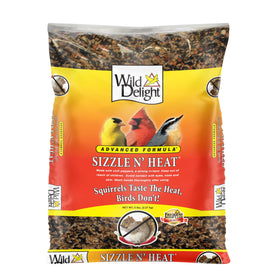 Wild Delight Sizzle N' Heat close-up highlights kernels and nuts popular with birds.