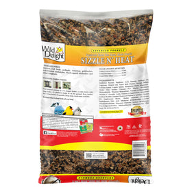Wild Delight Sizzle N' Heat spicy blend shown in action at the feeder