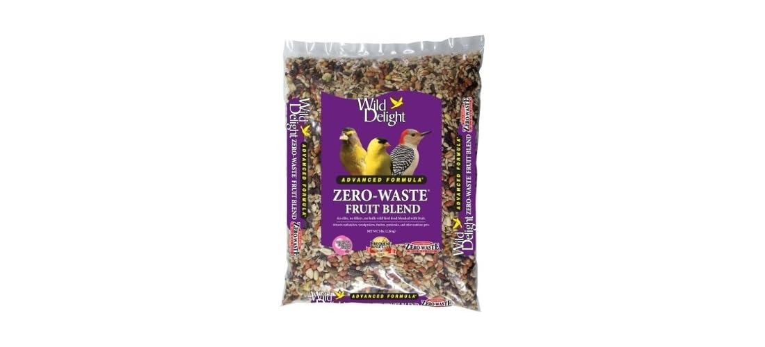 Wild Delight Zero-Waste Fruit Blend packaging for tidy, convenient feeding.