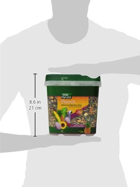 Wild Harvest Advanced Nutrition Parrot range ingredients highlight variety for natural foraging and mental stimulation.