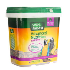 Wild Harvest Advanced Nutrition Parrot shiny feathers hint at healthy skin and coat.