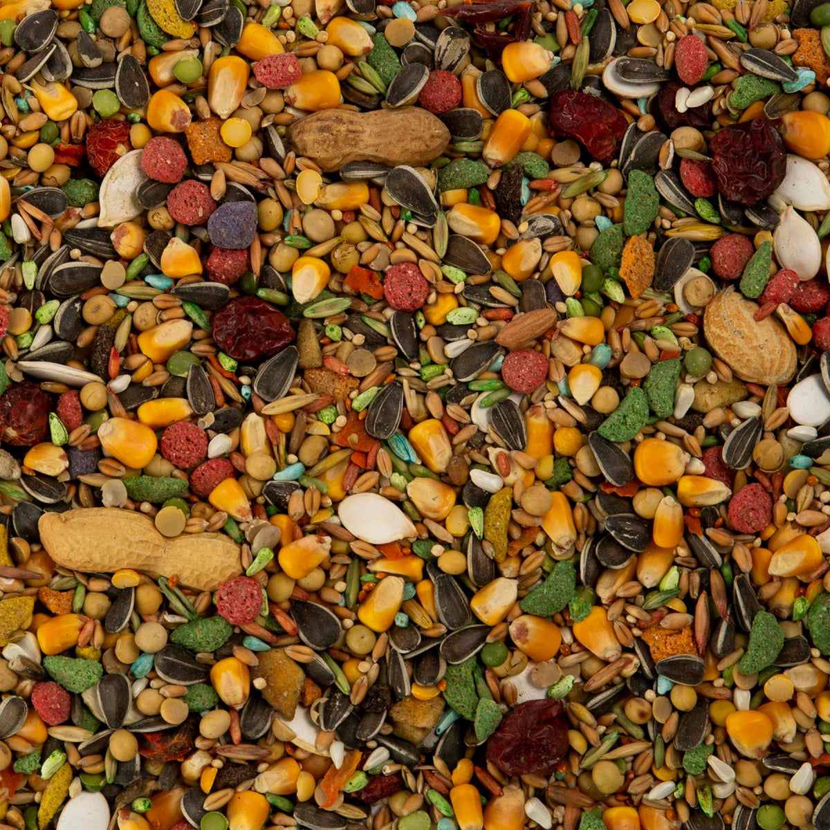 Wild Harvest Advanced Nutrition Parrot vegetable medley showcases colorful produce for enrichment and healthy feeding.