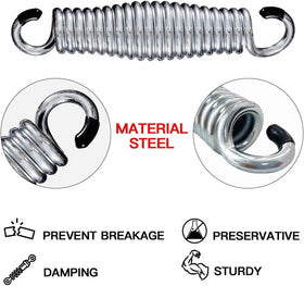 WILD MAN coil spring assembly cushions shocks on swings outdoors.
