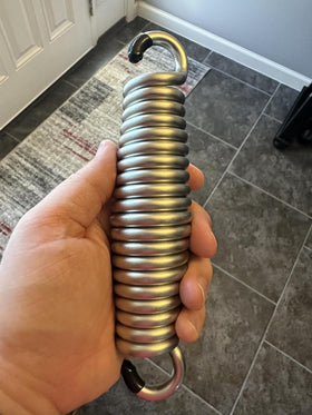 WILD MAN spring hook for hammock promotes quick, secure hanging.