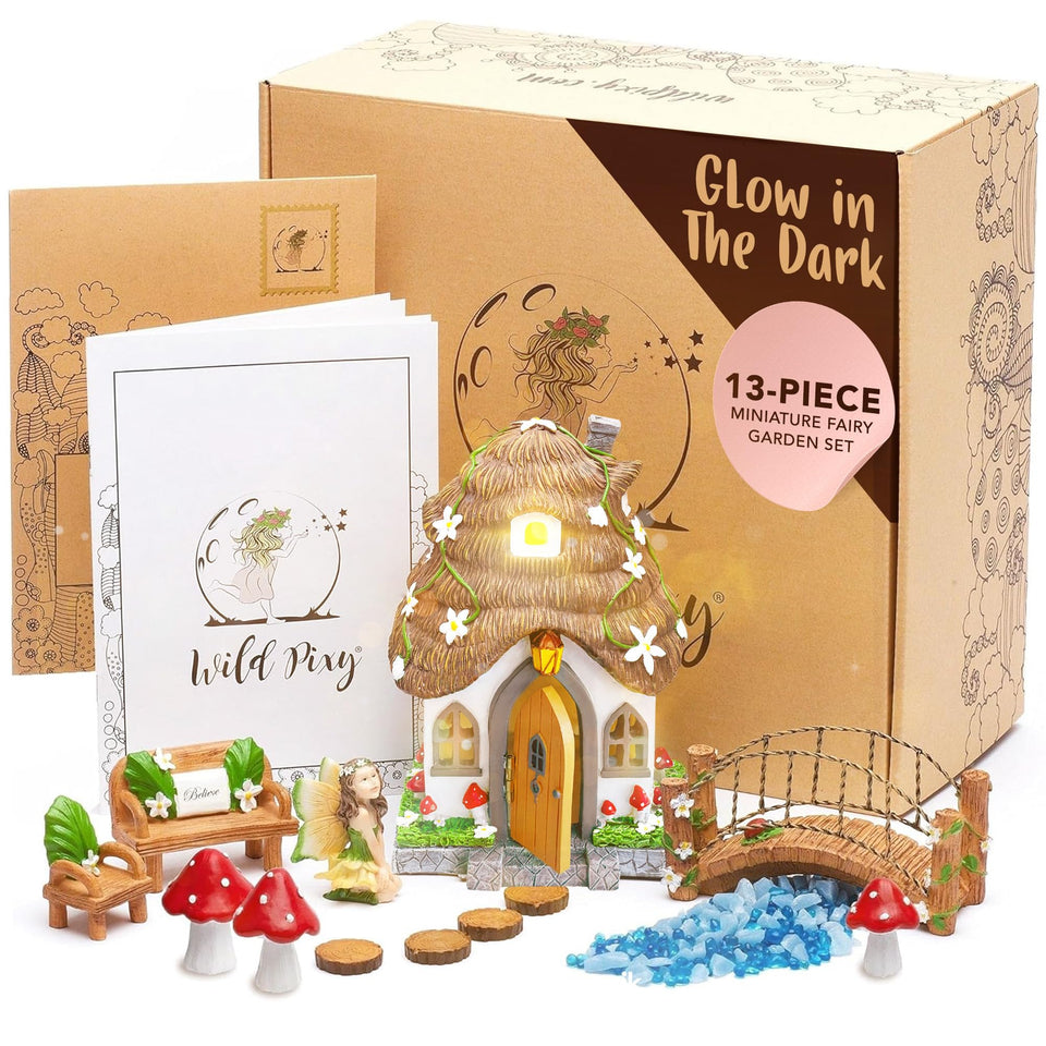 WILD PIXY fairy house opening door enhances outdoor spaces with year round charm