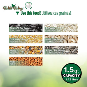 Wild Wings WWCF23 outdoor bird feeder in garden attracting diverse species.
