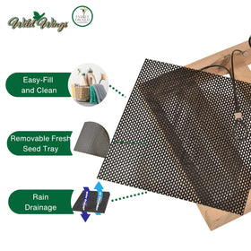 Wild Wings WWCF23 perforated seed tray with drainage keeps seeds fresh and dry.