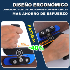 WildBossy edge banding cutter ergonomic push-pull grip reduces fatigue during long jobs.