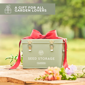 WILDGOOSE seed storage box sealed lid and clasps protecting seeds from moisture