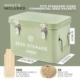 WILDGOOSE seed storage box side handles for easy garden transport
