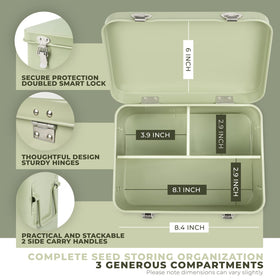 WILDGOOSE seed storage box accommodates smaller seed envelopes for organization