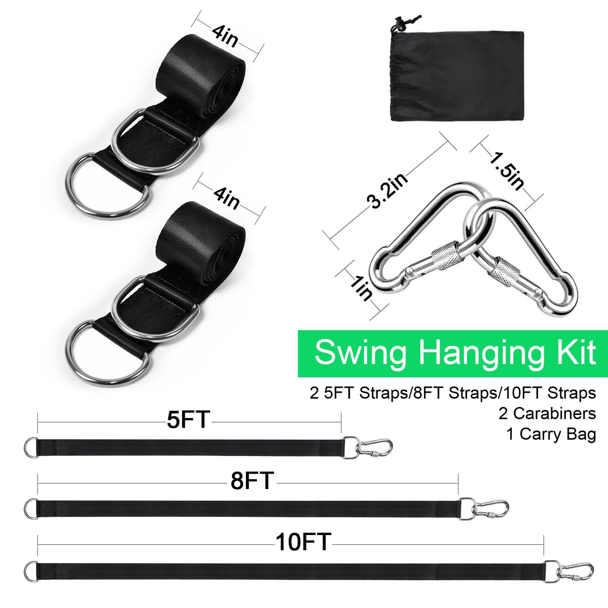 WILDJUE straps installed on a tree showing sturdy suspension