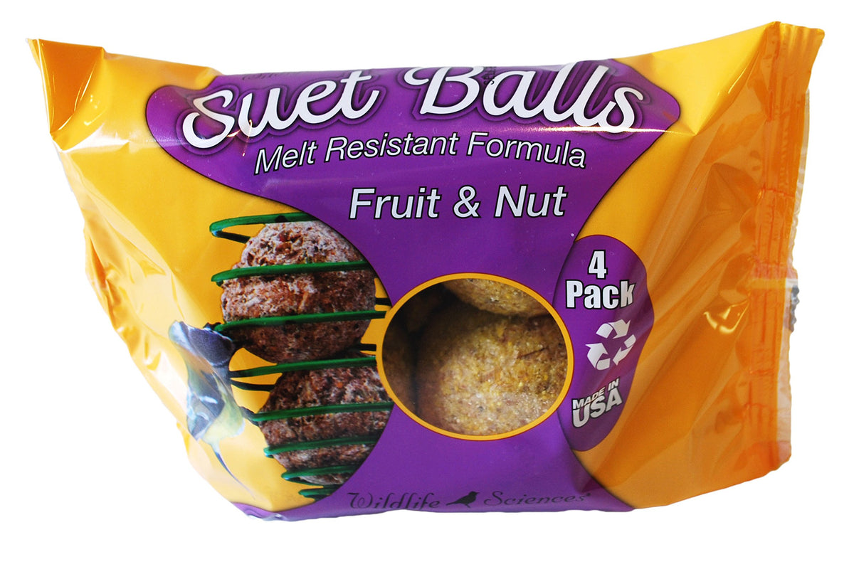 Wildlife Sciences Insect & Nuts suet ball showing protein-rich option for insect-eating birds