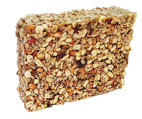 Wildlife Sciences Songbird Seed Cake 8 oz display at feeder