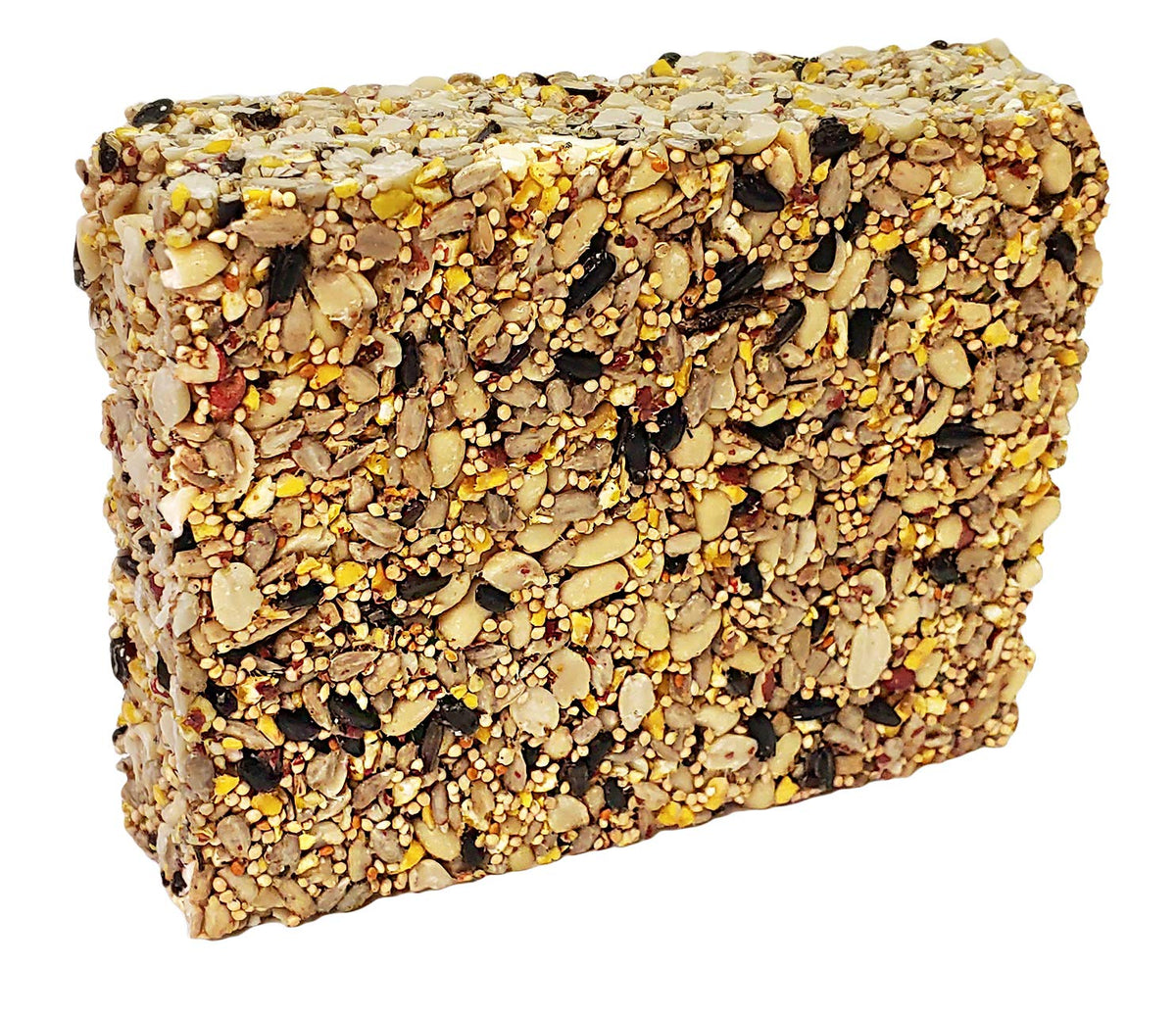 Wildlife Sciences Songbird Seed Cake feeder scene with birds