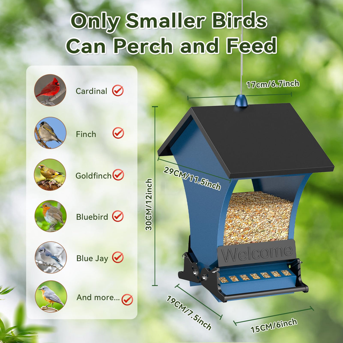 Wildpark Transparent polycarbonate panels for seed visibility