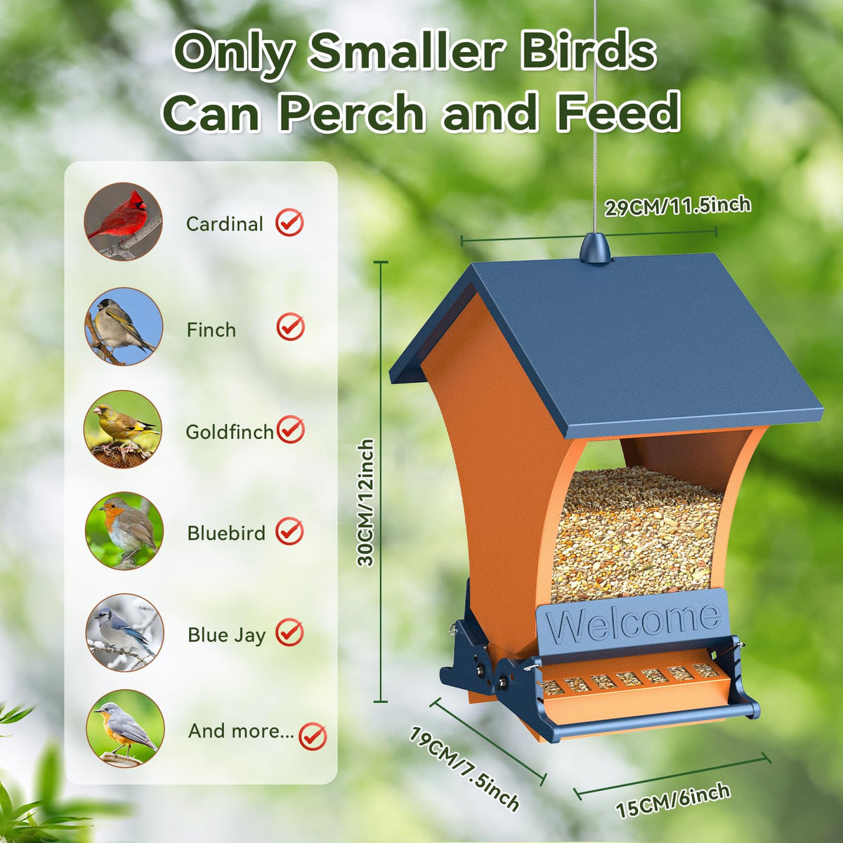 Wildpark triple-defense system with adjustable springs protects seeds.