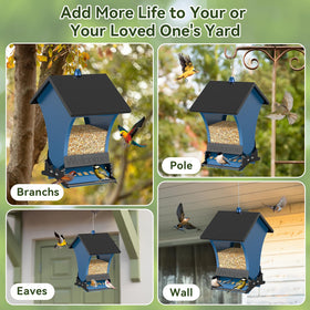 Wildpark Weather-shielding roof protects seeds from rain and snow